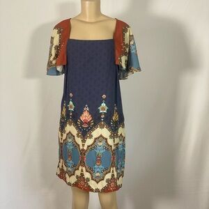 FARM Rio Orange Flutter Sleeve Mini Dress